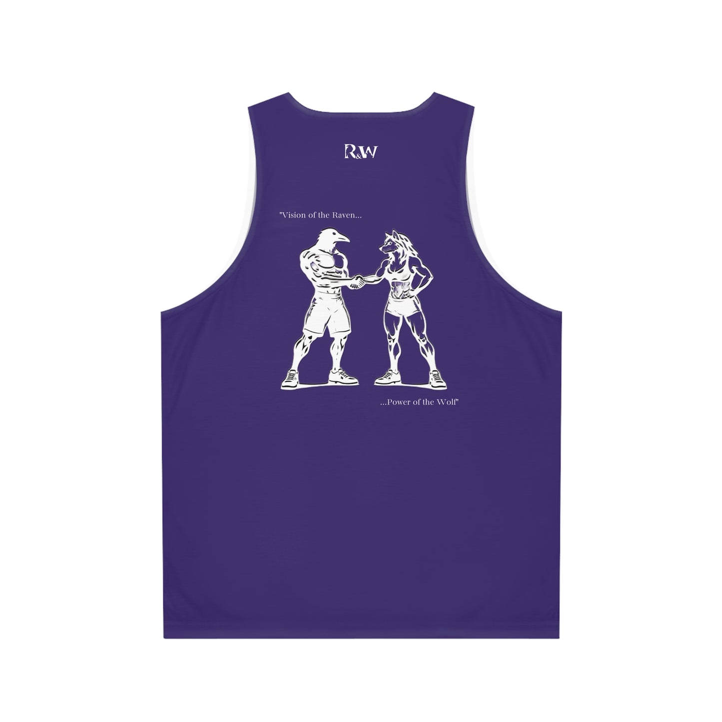 R&W Athletics "Origin Story" Comic-Style Fitness Tank Top — Raven