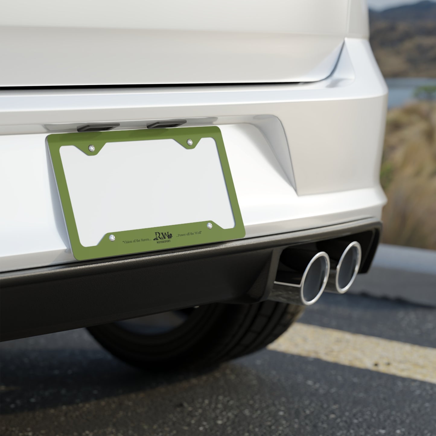 R&W Motorsport License Plate Frame — (Tomillo Tranquilo Finish)