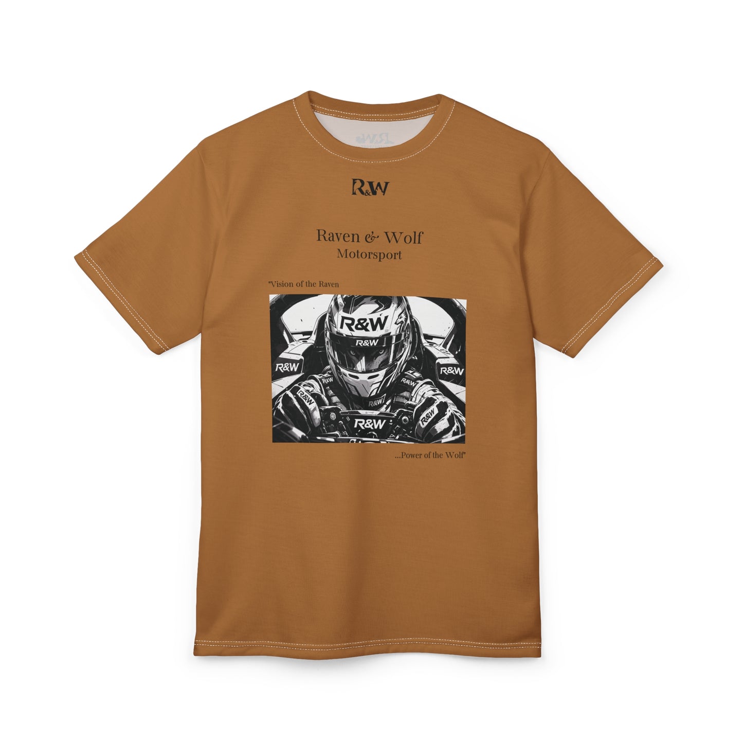 R&W Motorsport "Team Motto" Graphic Tee — Cuero Comodo Vintage Gothic Comic Panel T-Shirt