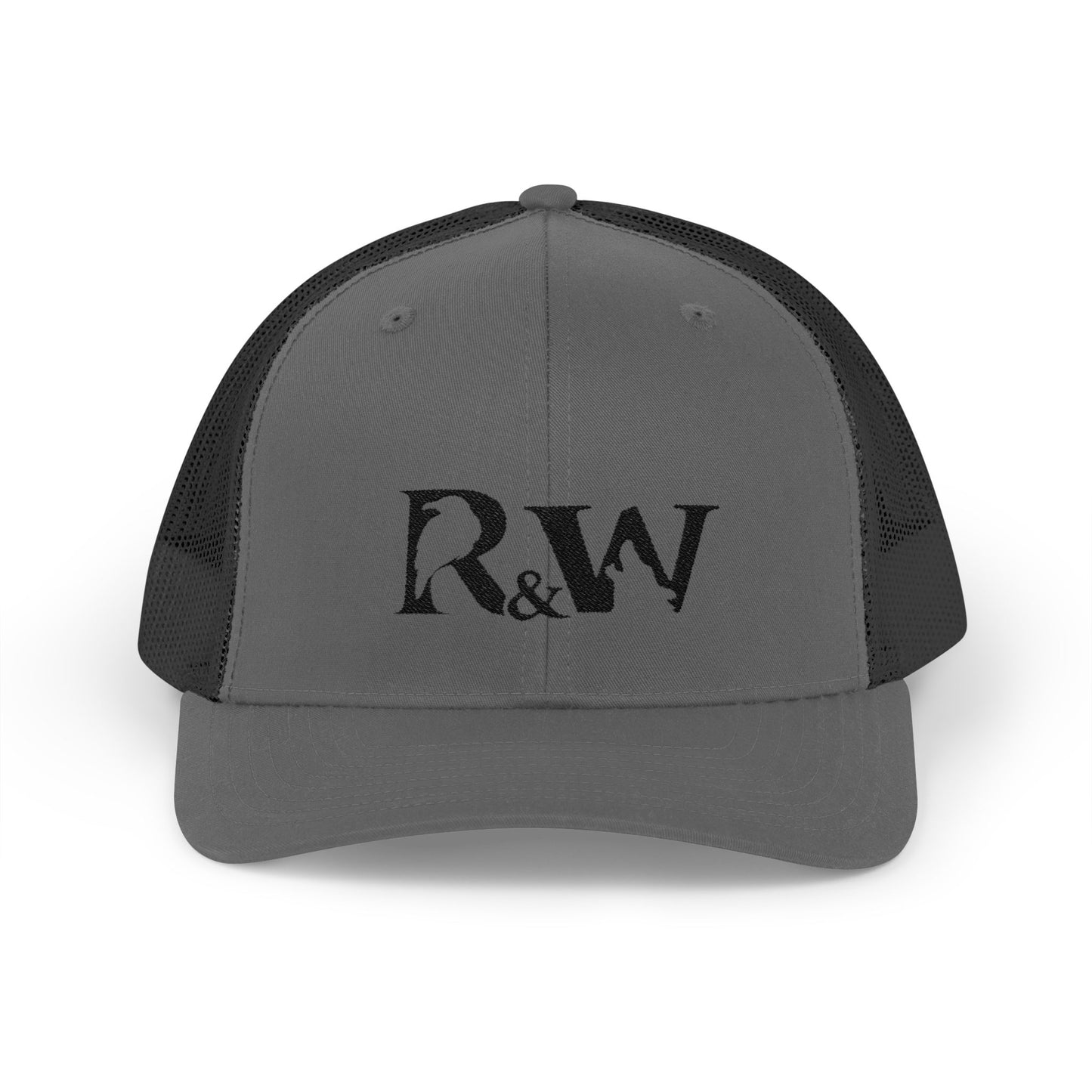 R&W Athletics Embroidered Mesh Trucker Cap — Vintage Snapback Mesh Hat