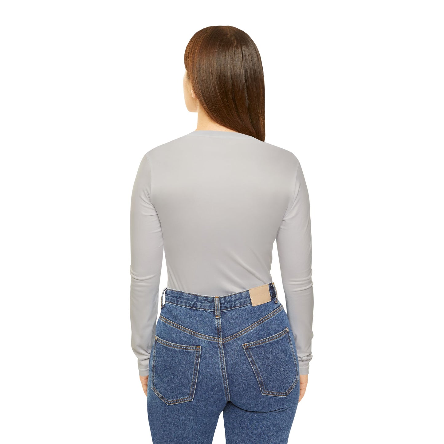 R&W Women's Minimalist V-Neck Long Sleeve Shirt - Wolf Grey