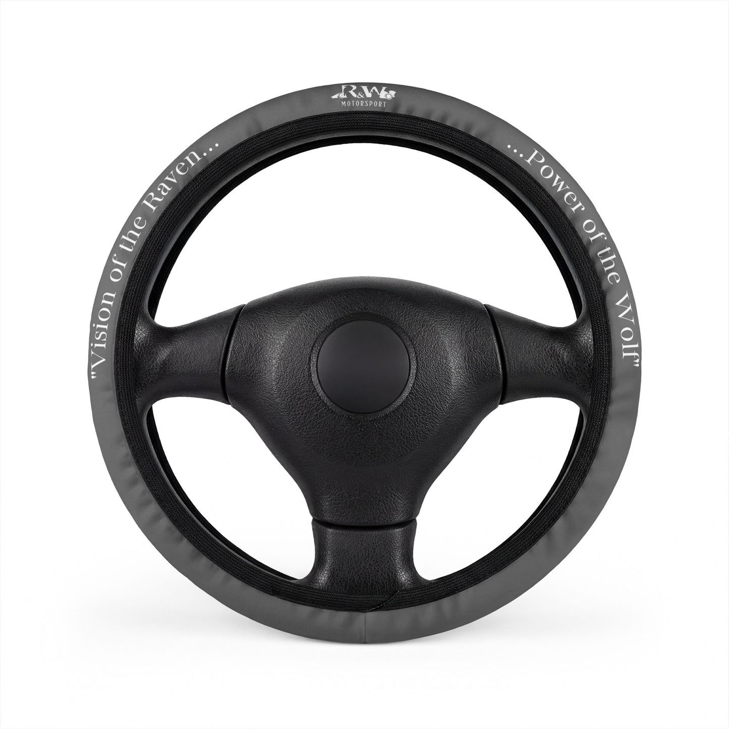 R&W Motorsport Team Motto "Asphalt Grey" Steering Wheel Cover