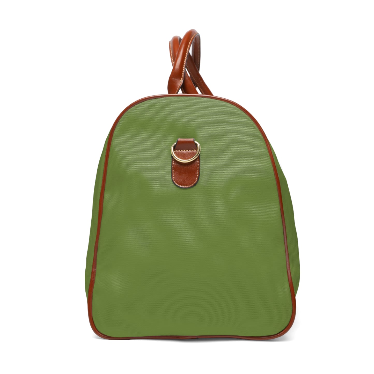 Monogram Waterproof Travel Duffle Bag – Tomillo Tranquilo with Brown Trim