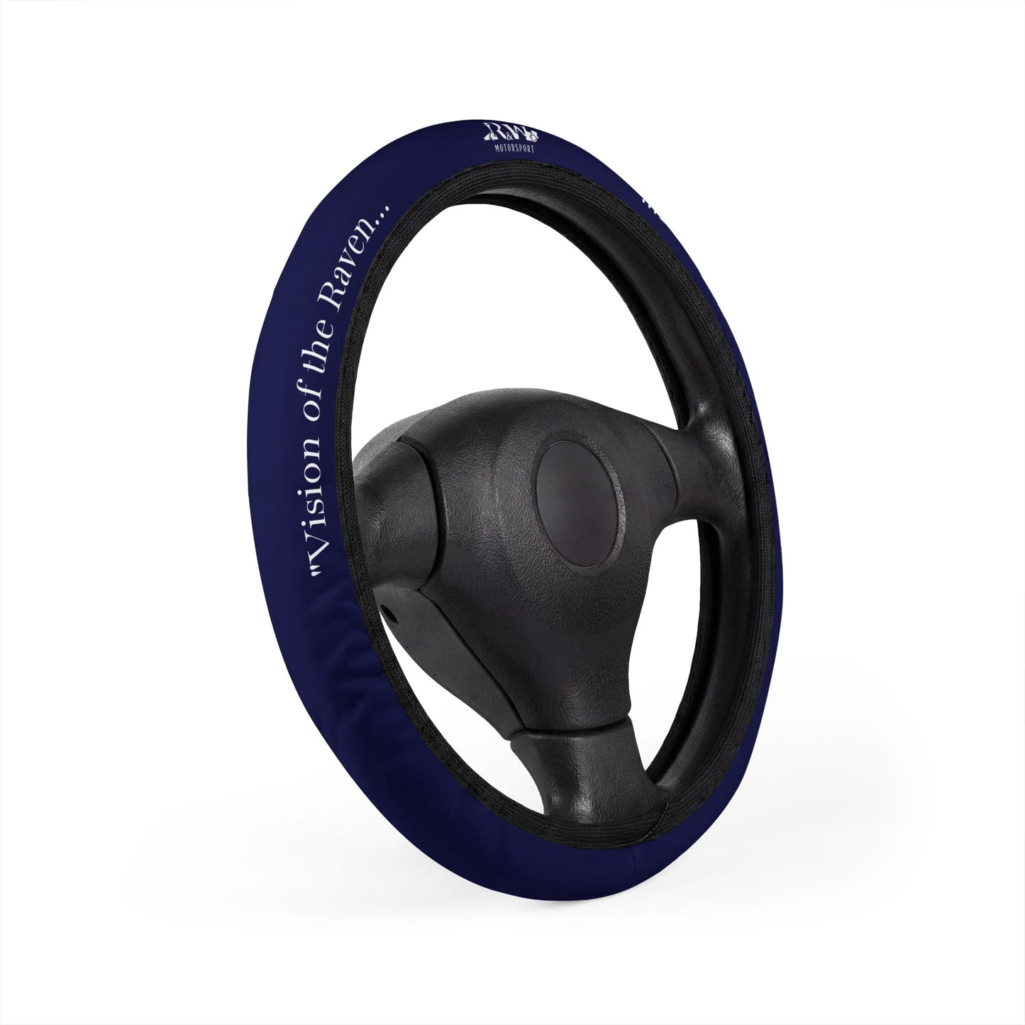 R&W Motorsport Team Motto "Noble Navy" Steering Wheel Cover