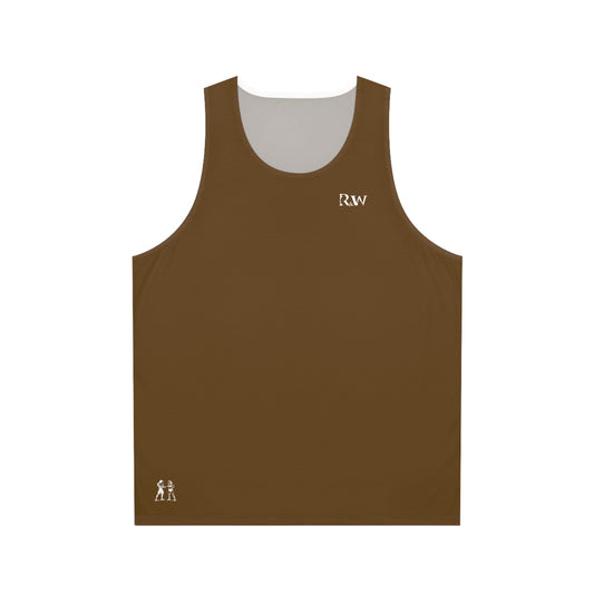 R&W Athletics Unisex Minimalist Tank Top — Maduro Marrón