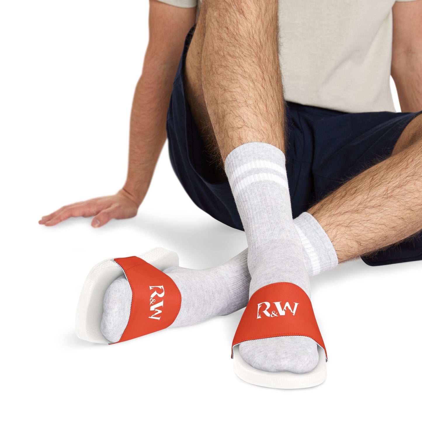 R&W Men's Slide Sandals — Rojo Rugiente II Casual Pool & Beach Slides