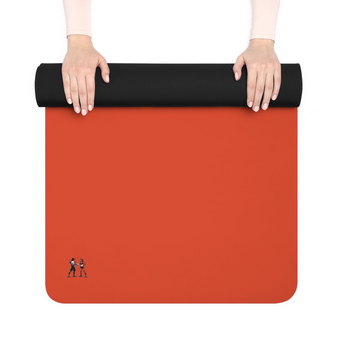 Rubber Yoga Mat — Minimal Rojo Rugiente I Yoga Mat