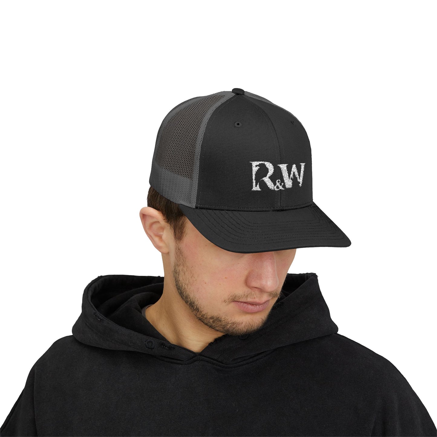 Copy of R&W Athletics Embroidered Mesh Trucker Cap — Vintage Snapback Mesh Hat
