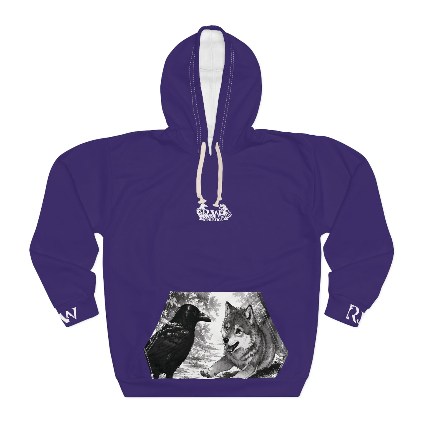 R&W Athletics Graphic Hoodie — "Origin Story" Raven Comic Panel Pullover