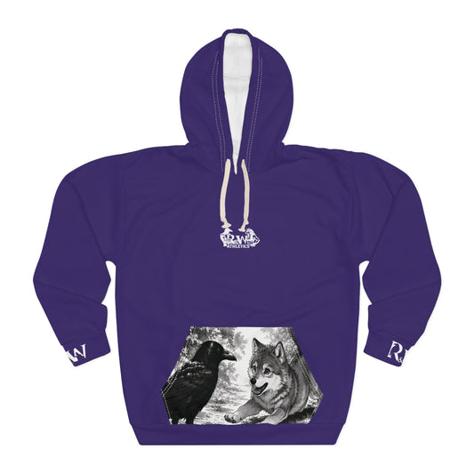 R&W Athletics Graphic Hoodie — "Origin Story" Raven Comic Panel Pullover