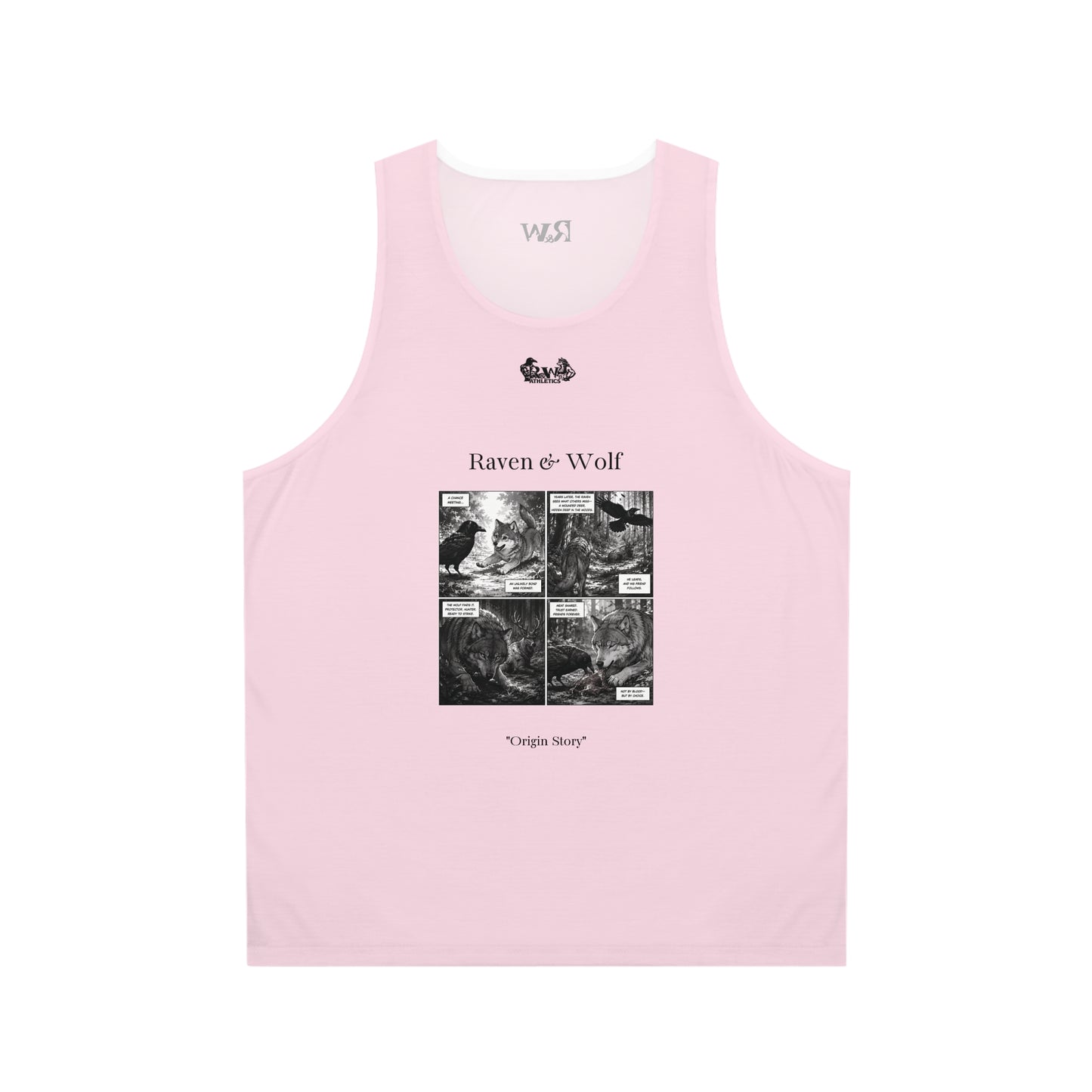R&W Athletics "Origin Story" Comic-Style Fitness Tank Top — Performance Pink