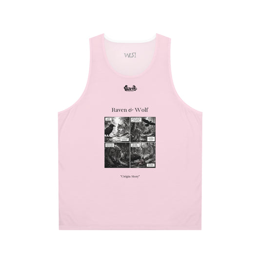 R&W Athletics "Origin Story" Comic-Style Fitness Tank Top — Performance Pink