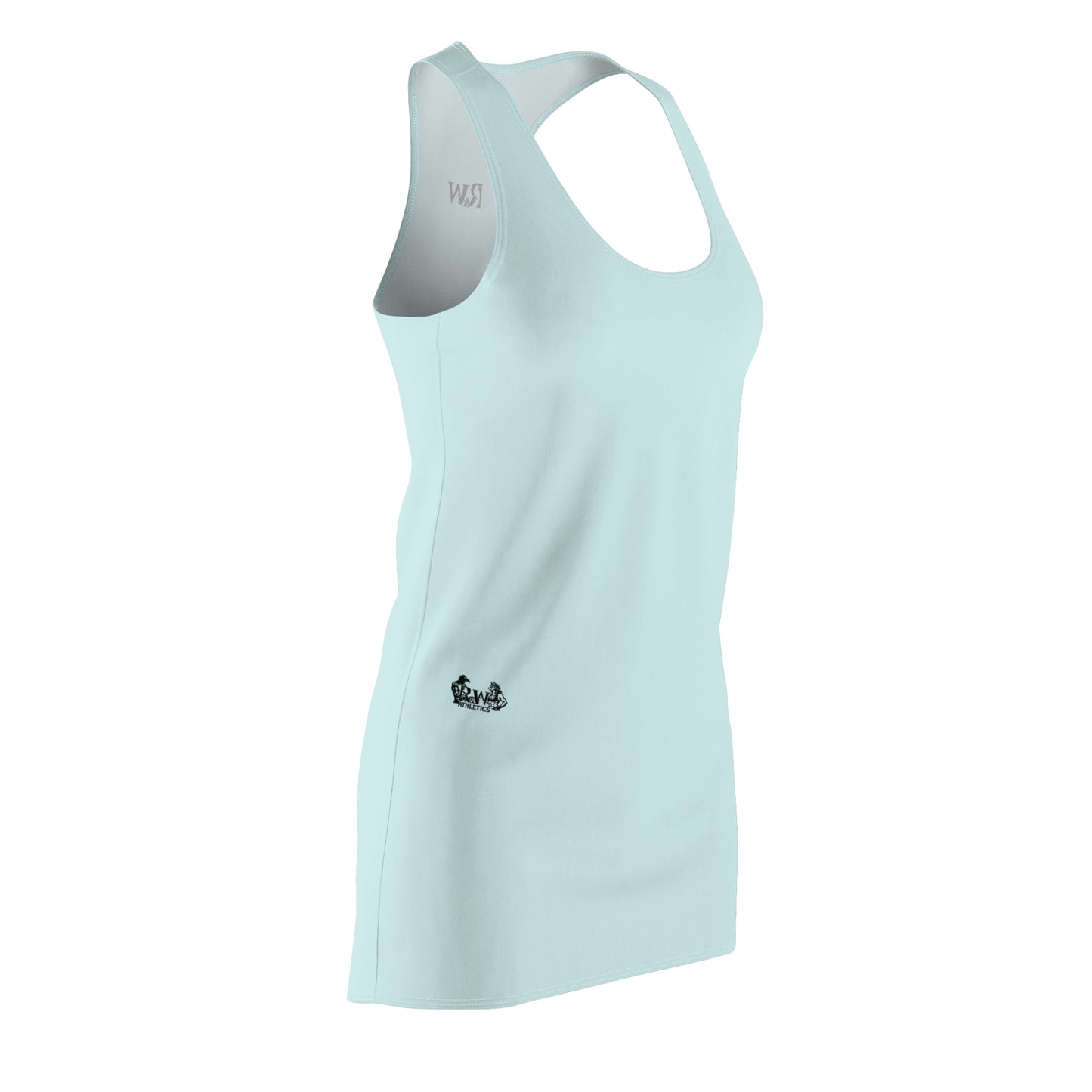 R&W Women's Racerback Dress (Horizon) — Minimalist Small Front & Back Logo Summer Dress