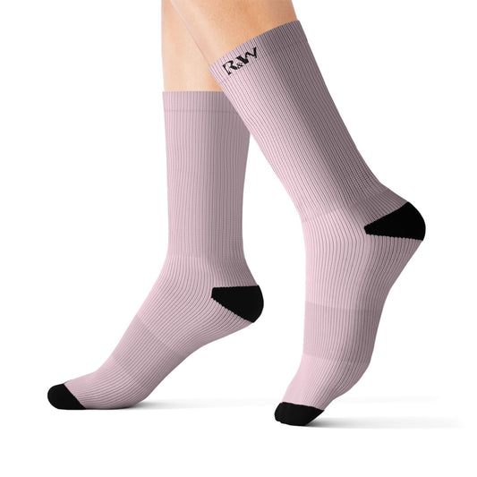 R&W Athletics Small Logo Socks - Performance Pink