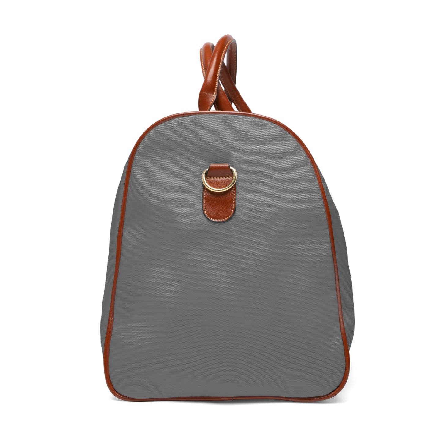 Monogram Waterproof Travel Duffle Bag – Asphalt Grey with Brown Trim