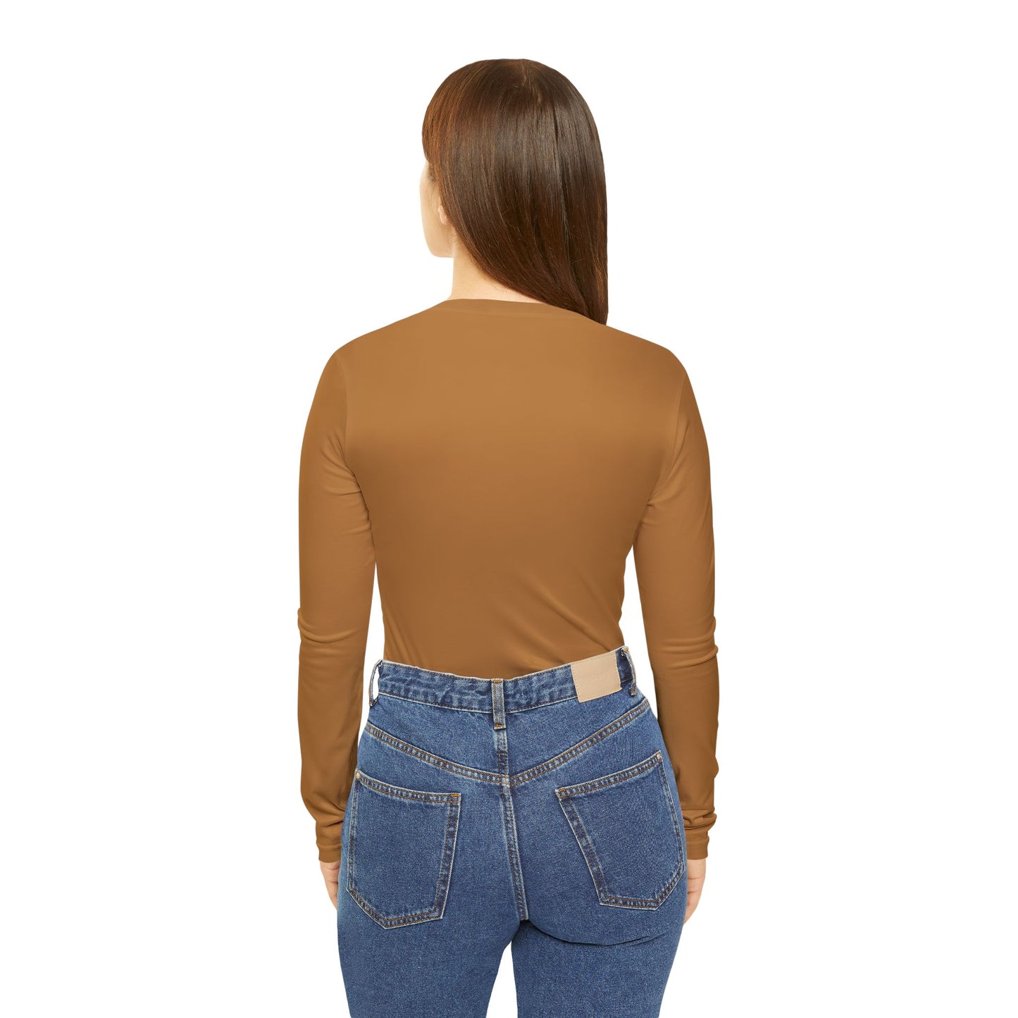 R&W Women's Minimalist V-Neck Long Sleeve Shirt - Cuero Cómodo