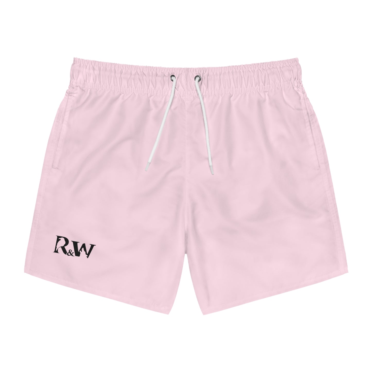 Mens Minimal Logo Swim Trunks — Performance Pink