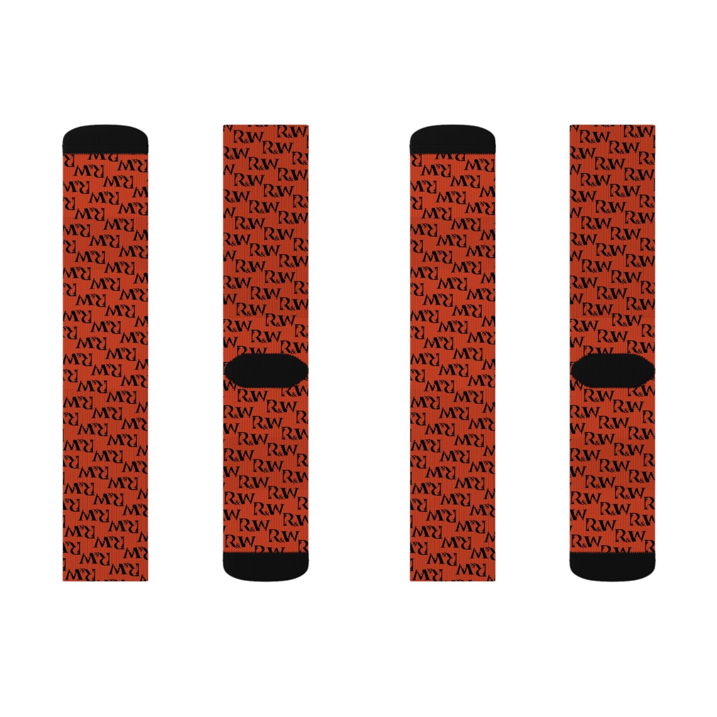 Monogram Pattern Socks — Rojo Rugiente I Crew Socks
