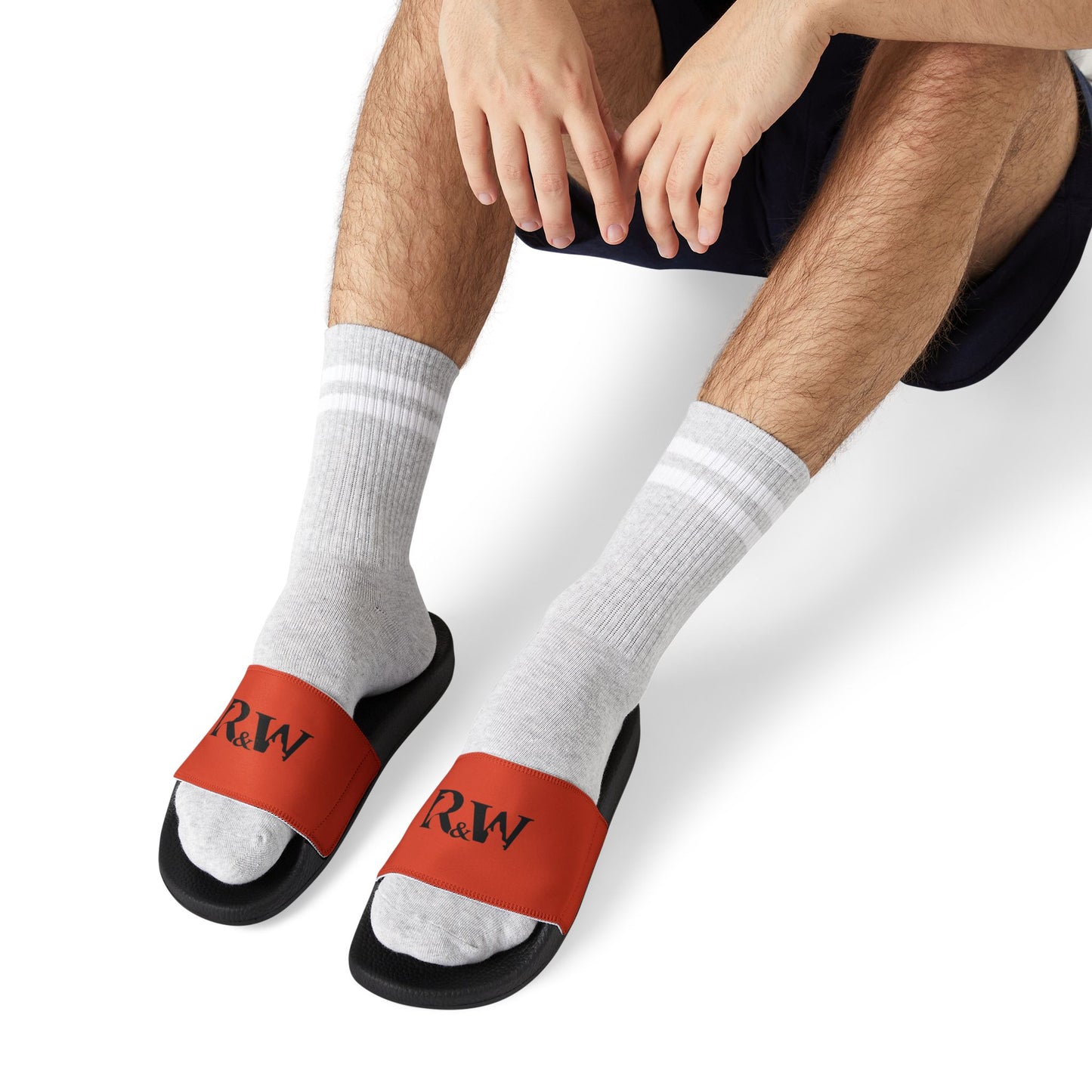 R&W Men's Slide Sandals — Rojo Rugiente I Casual Pool & Beach Slides