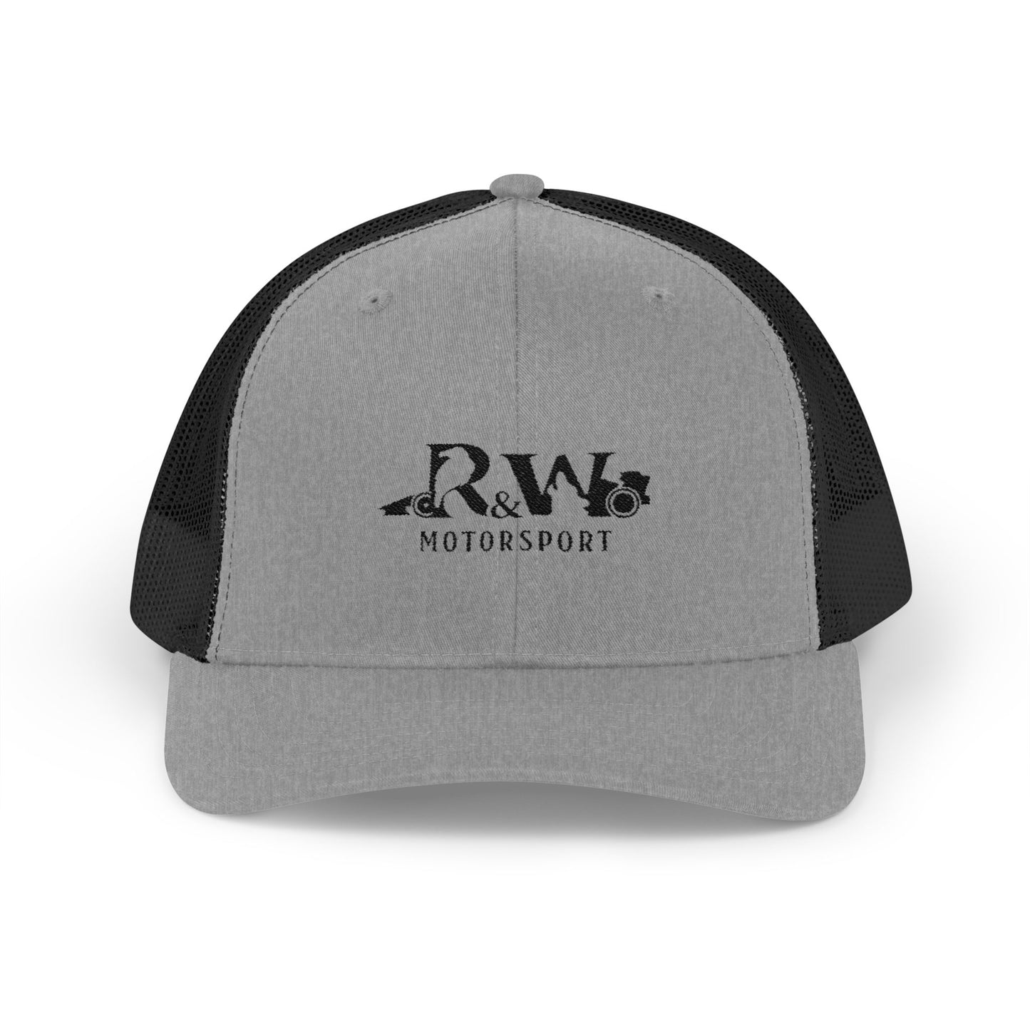 R&W Motorsport Embroidered Mesh Trucker Cap — Vintage Snapback Mesh Hat