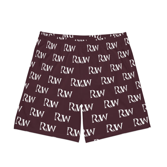 Men's Elastic Beach Shorts (Vino Viejo)