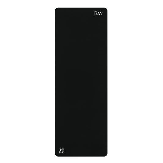 Rubber Yoga Mat — Minimal Tarmac Black Monogram Yoga Mat