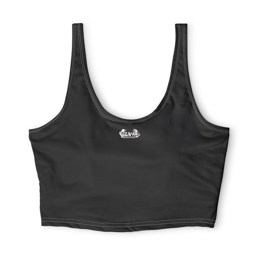 R&W Women's Monogram Sports Bra Athletic top — Tarmac Black