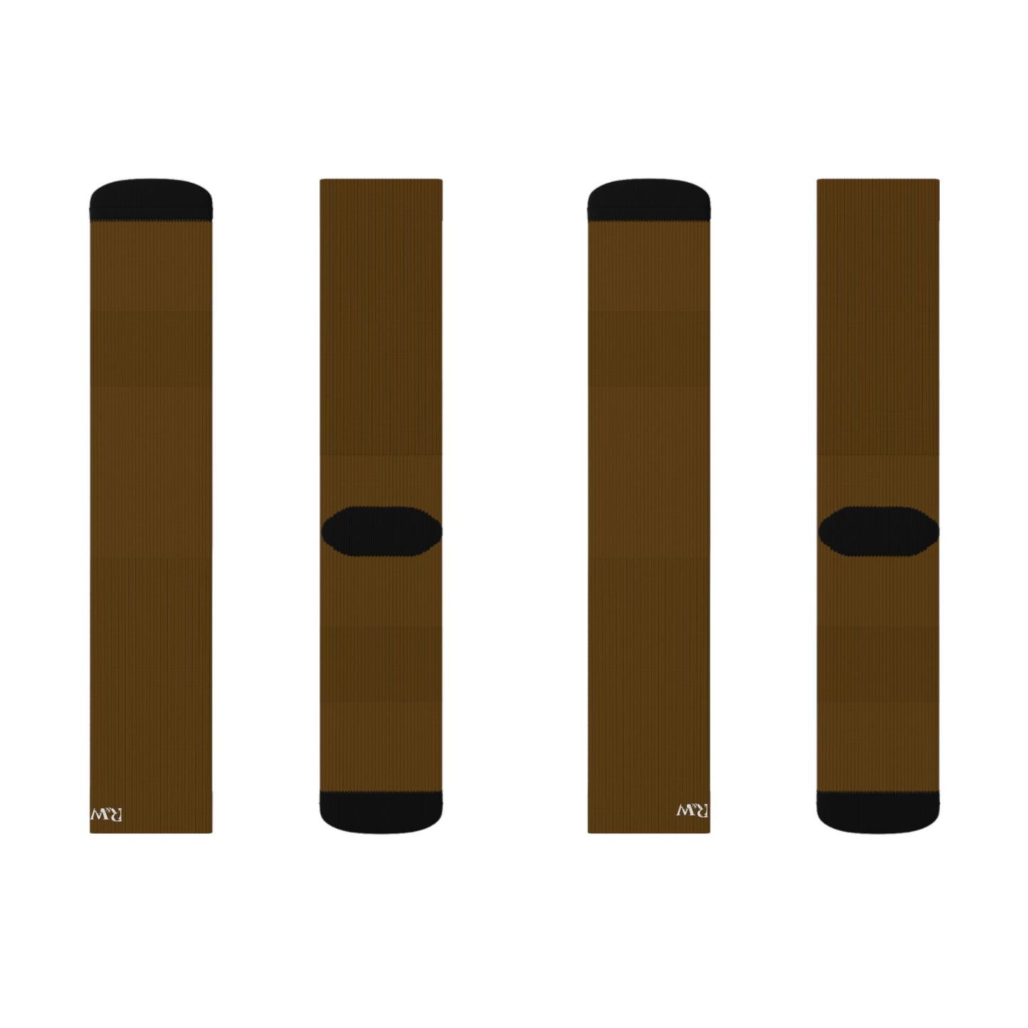 R&W Athletics Small Logo Socks - Maduro Marrón