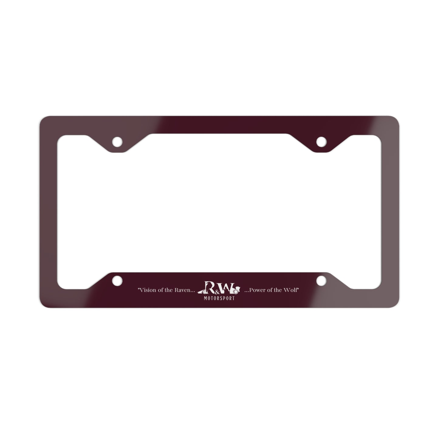 R&W Motorsport License Plate Frame — (Vino Viejo Finish)