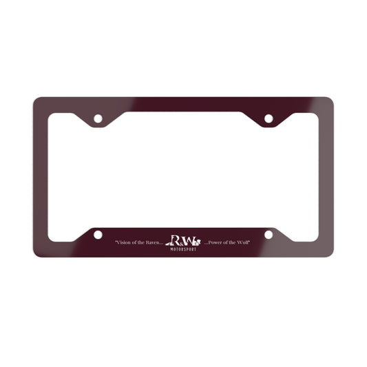 R&W Motorsport License Plate Frame — (Vino Viejo Finish)