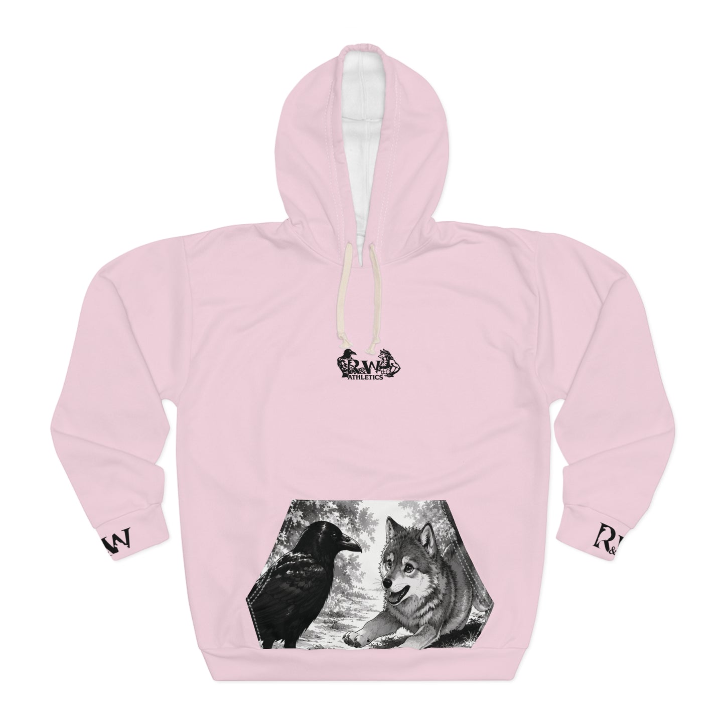 R&W Athletics Graphic Hoodie — "Origin Story" Performance Pink Comic Panel Pullover