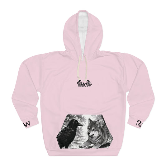 R&W Athletics Graphic Hoodie — "Origin Story" Performance Pink Comic Panel Pullover