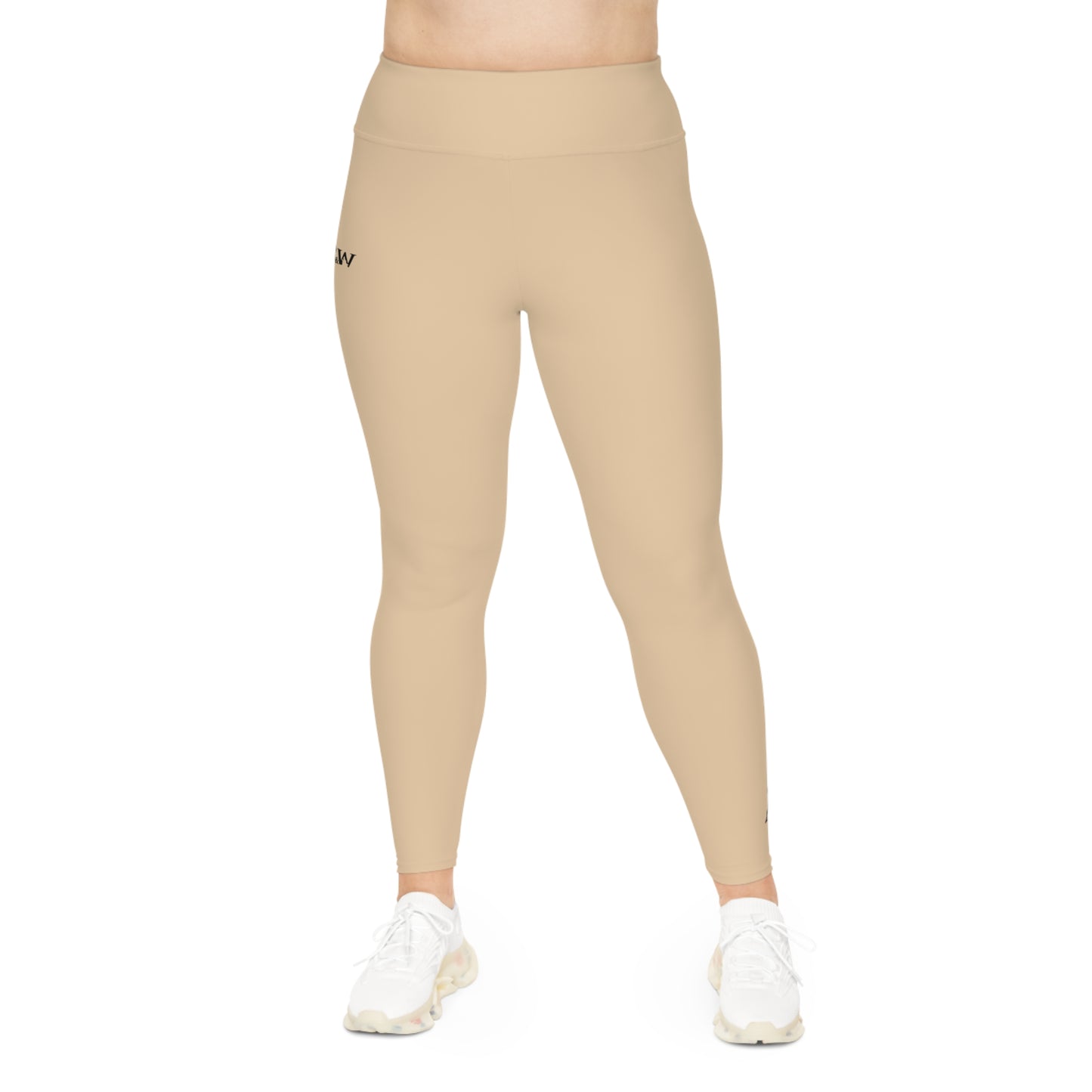 R&W Women's Plus Size Leggings — Minimalist Logo Dakar Dunes