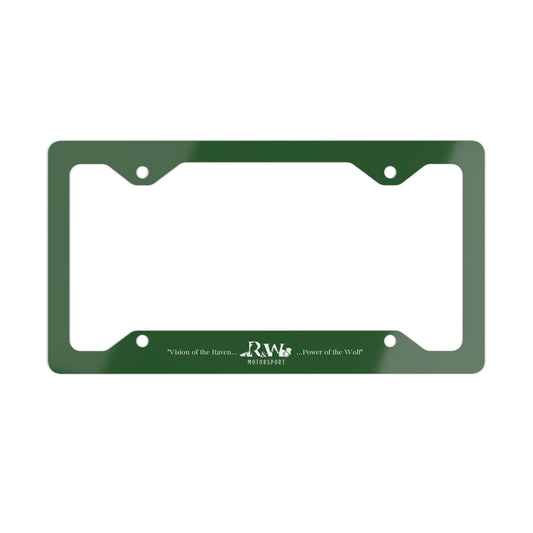 R&W Motorsport License Plate Frame — (Verde Valiosa Finish)